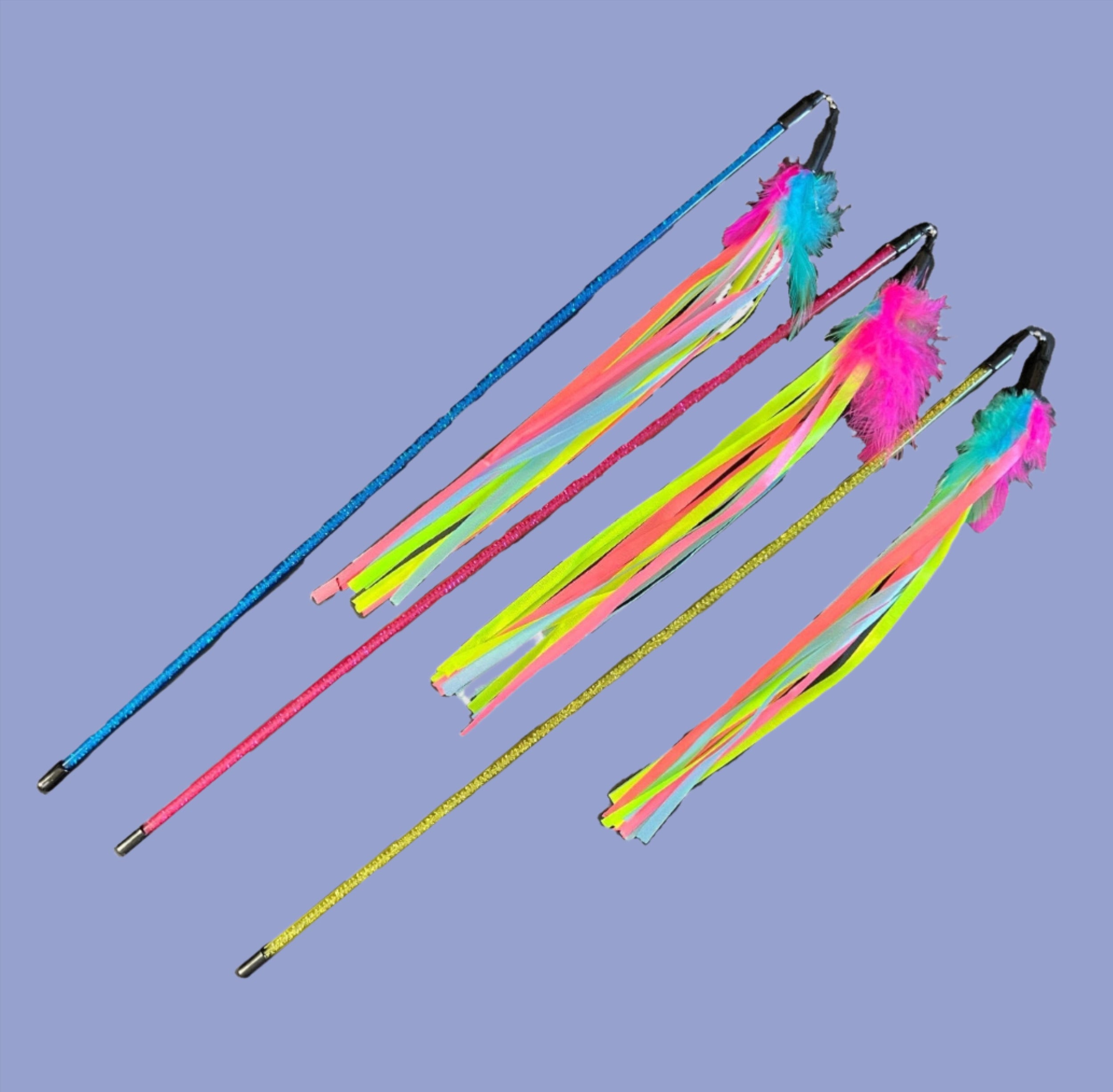 Mother Of Bengals, Rainbow 🌈Ribbon Cat Wand Wand Mother of Bengals Blue wand