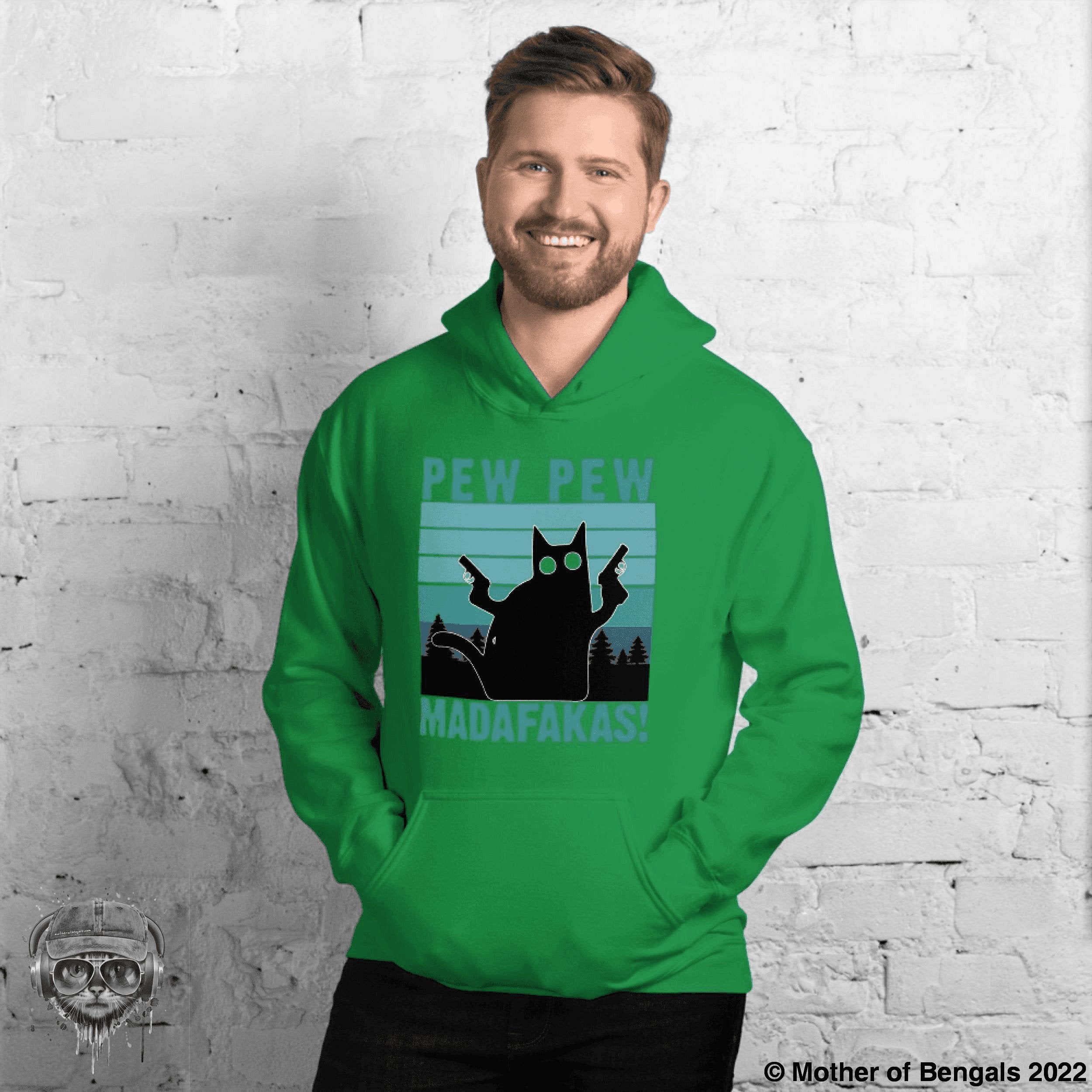 Pew Pew Unisex Hoodie Mother of Bengals Irish Green S