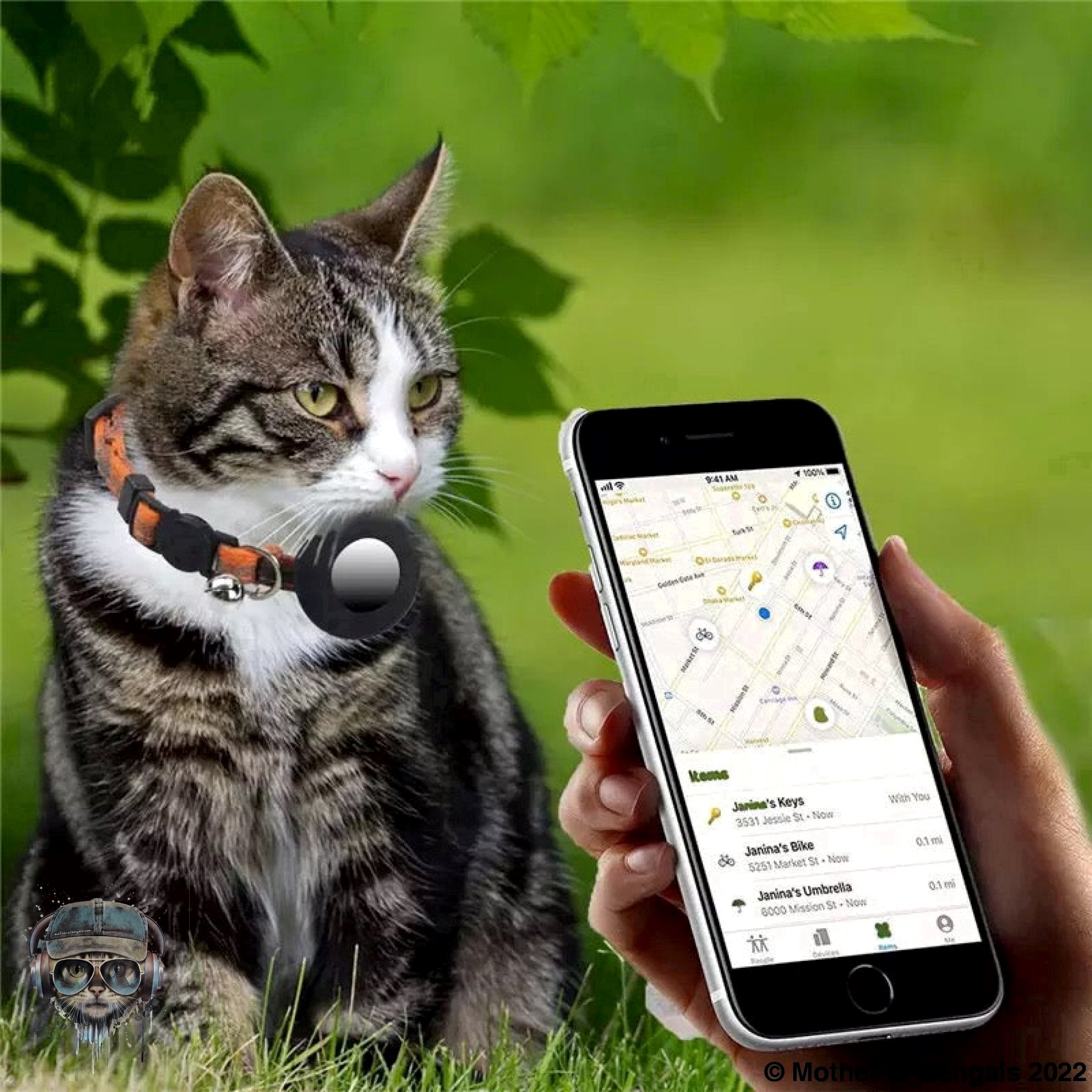 Plaid Bow Tie AirTag Breakaway Cat Collar by Mother of Bengals Mother of Bengals