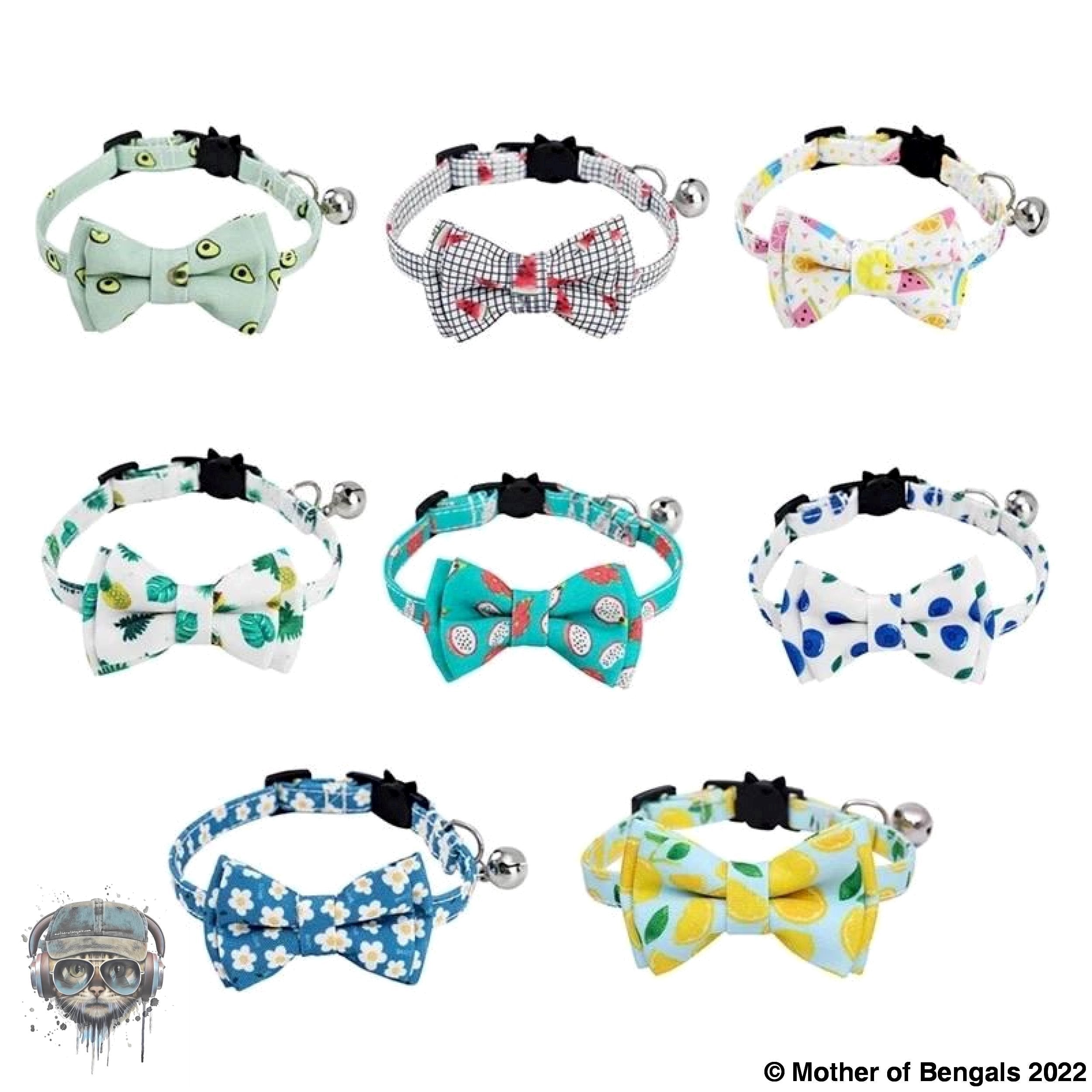 Plaid Watermelon Adjustable Breakaway Collar by Mother of Bengals Mother of Bengals