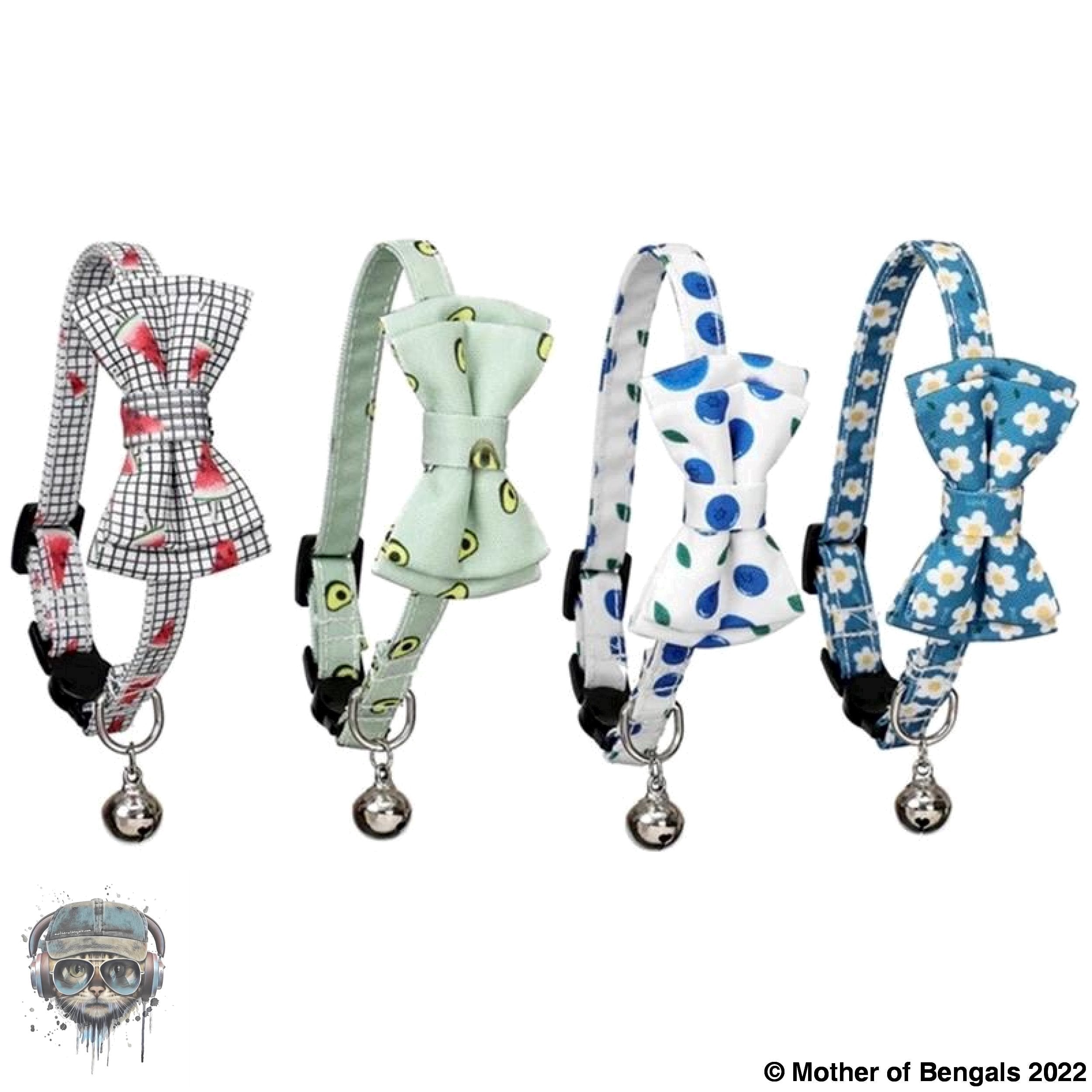 Plaid Watermelon Adjustable Breakaway Collar by Mother of Bengals Mother of Bengals