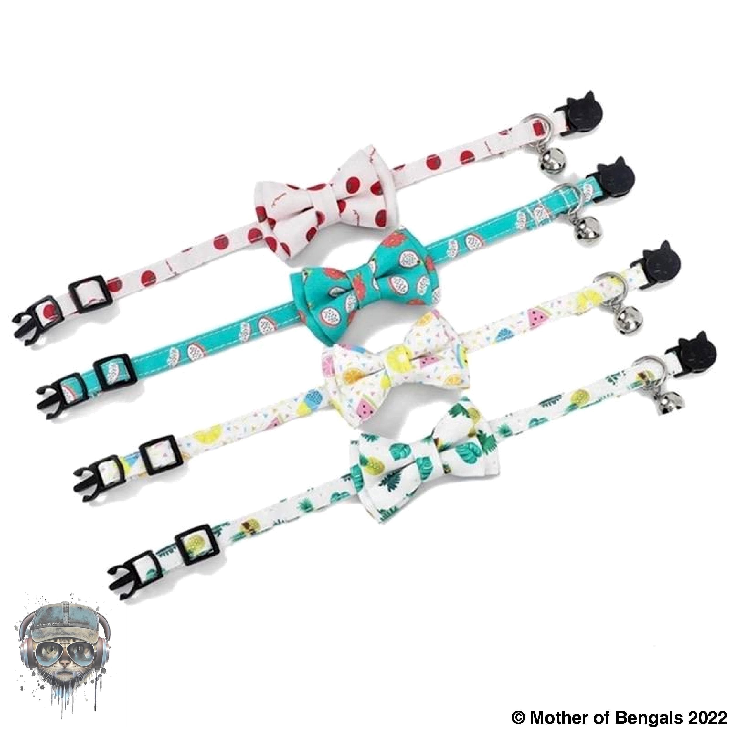 Plaid Watermelon Adjustable Breakaway Collar by Mother of Bengals Mother of Bengals