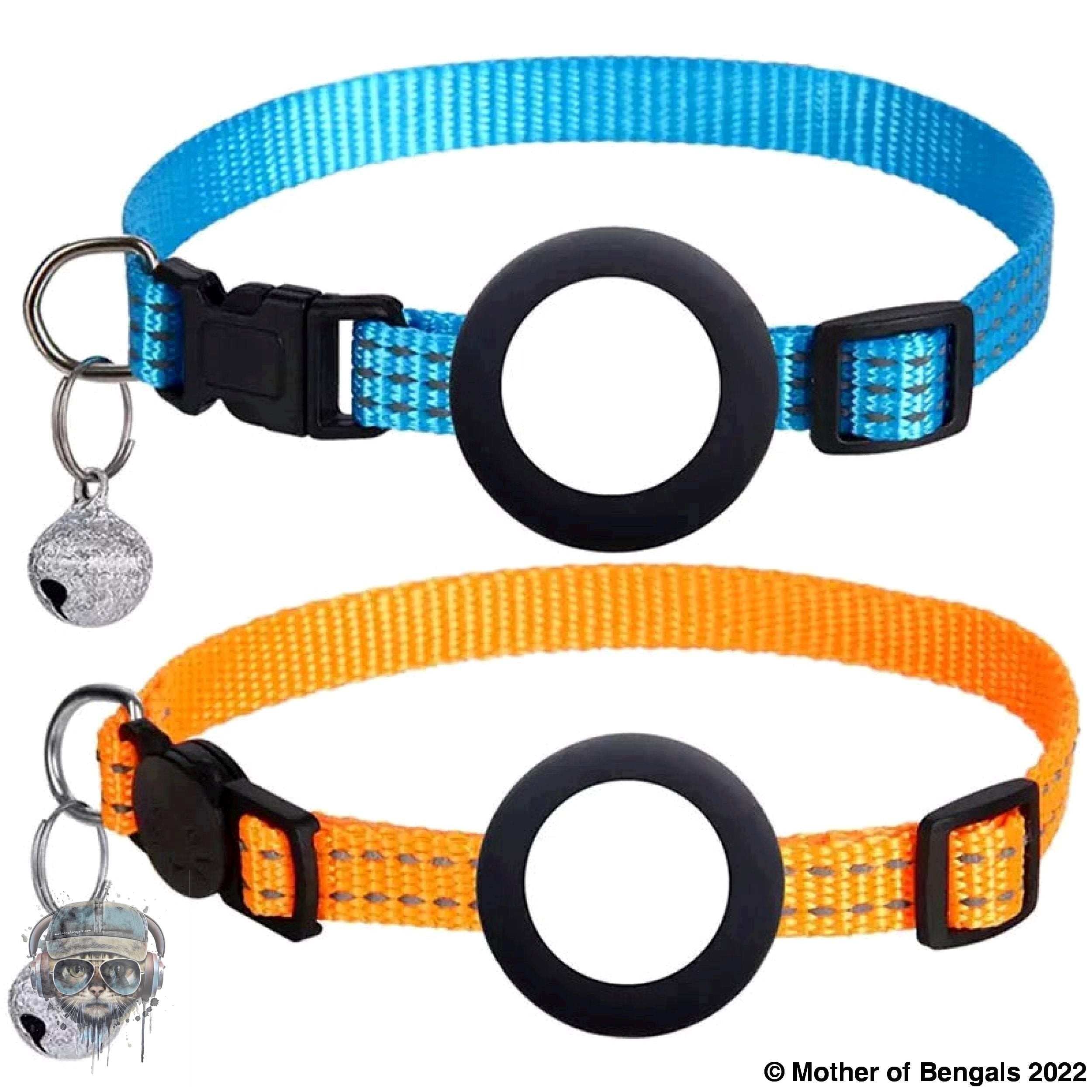 Reflective AirTag Breakaway Cat Collar by Mother Of Bengals Mother of Bengals