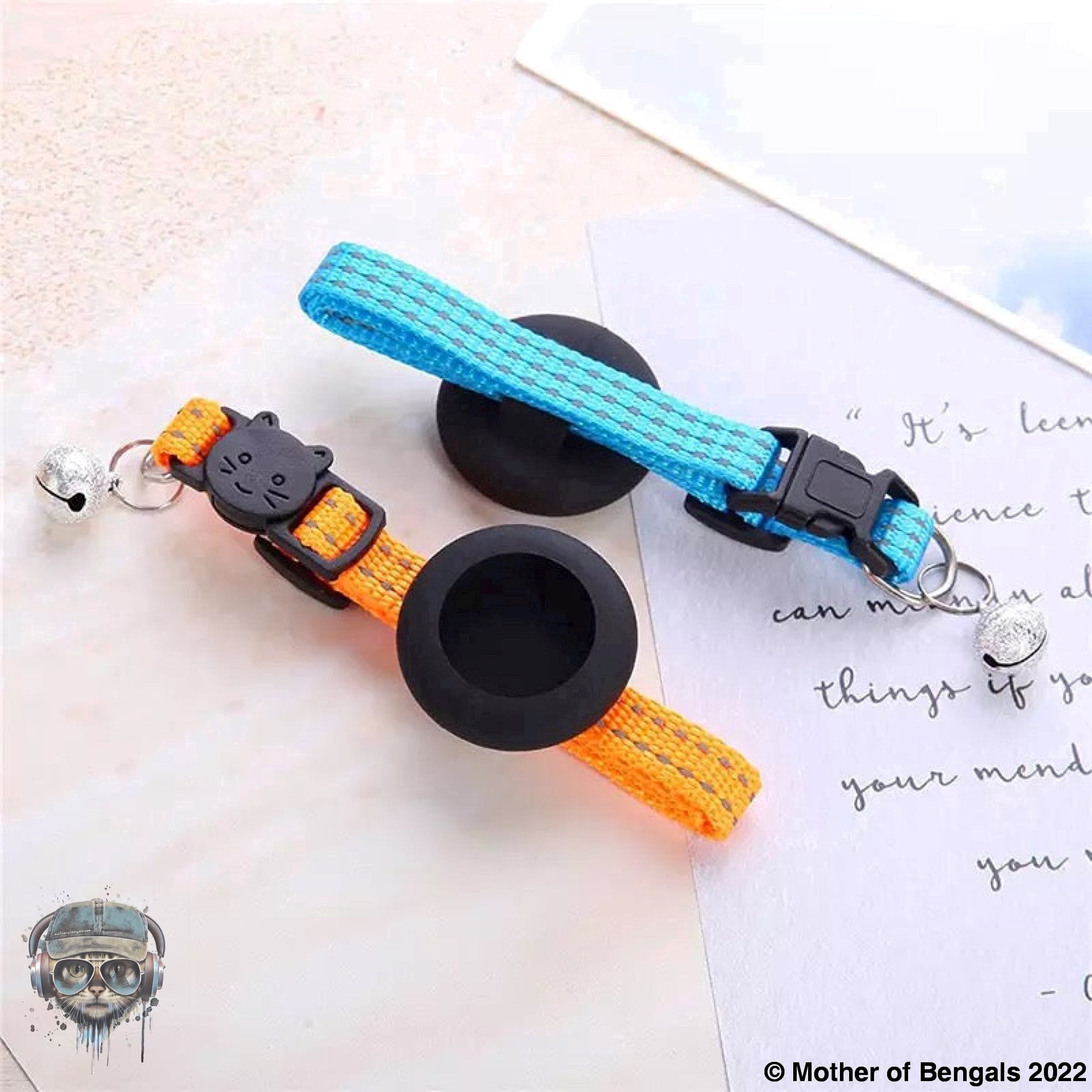 Reflective AirTag Breakaway Cat Collar by Mother Of Bengals Mother of Bengals