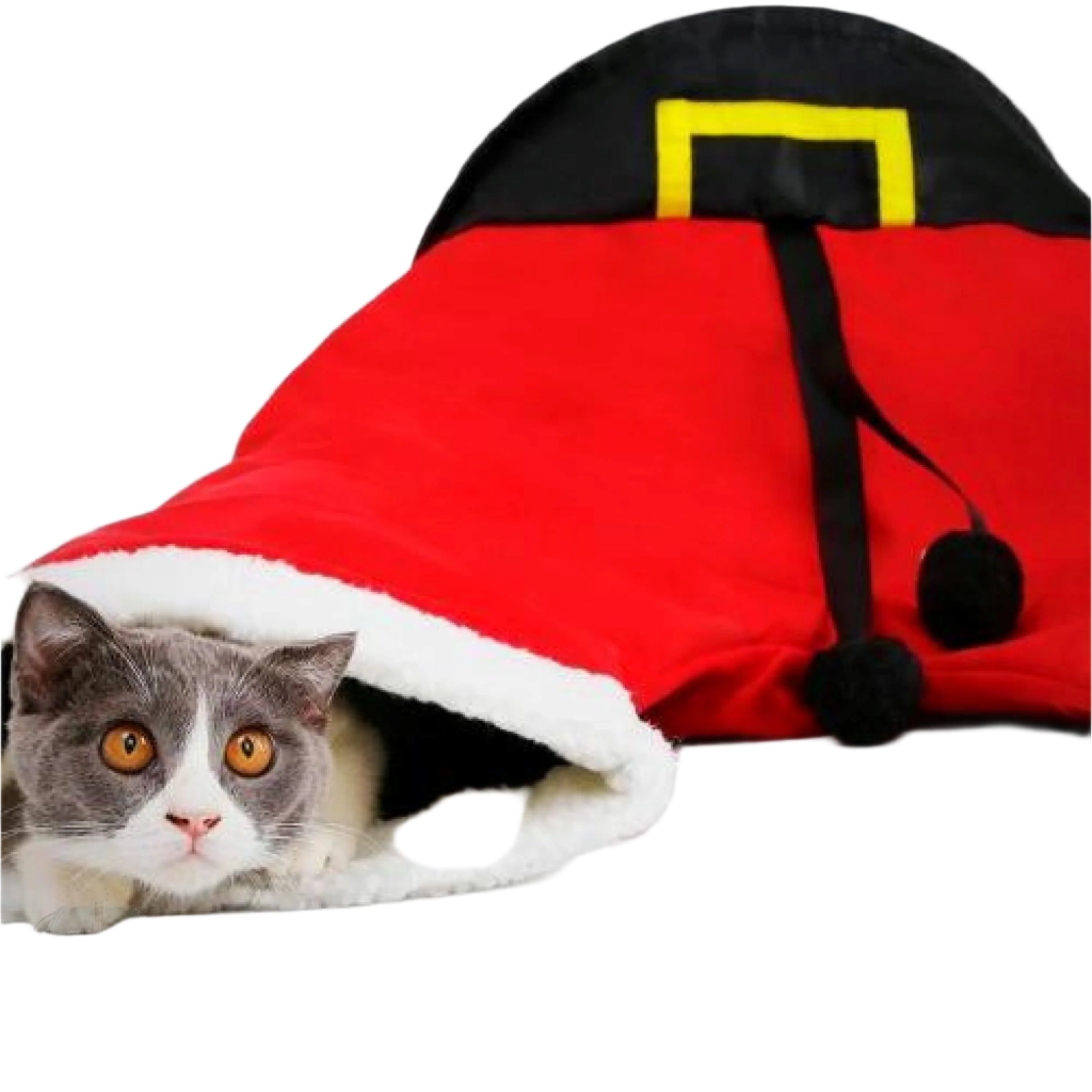 Santa Pants Cat Tunnel Yeowww