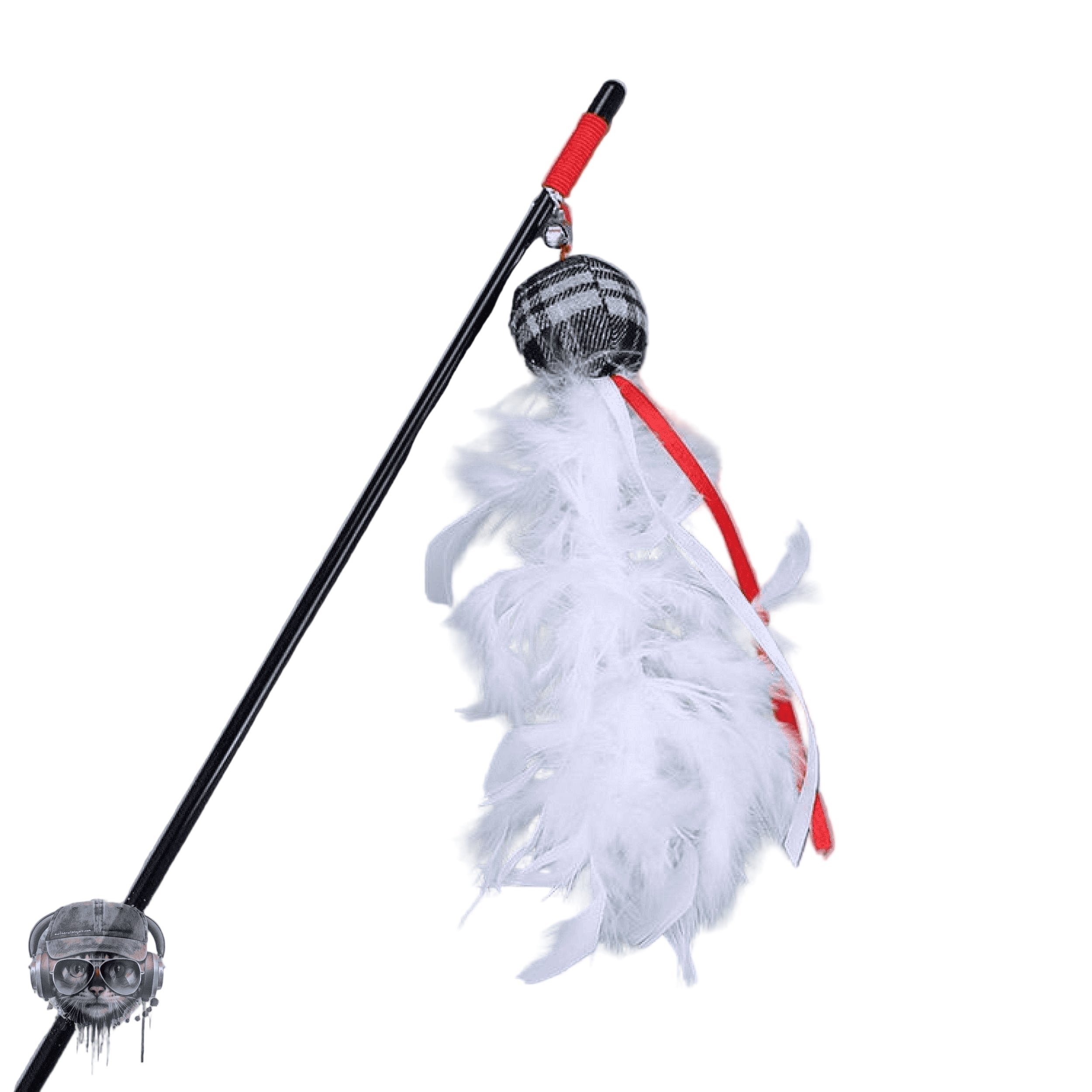 Taste of the Holidays Feathery Cat Teaser Wand by Mother Of Bengals Wand Mother of Bengals