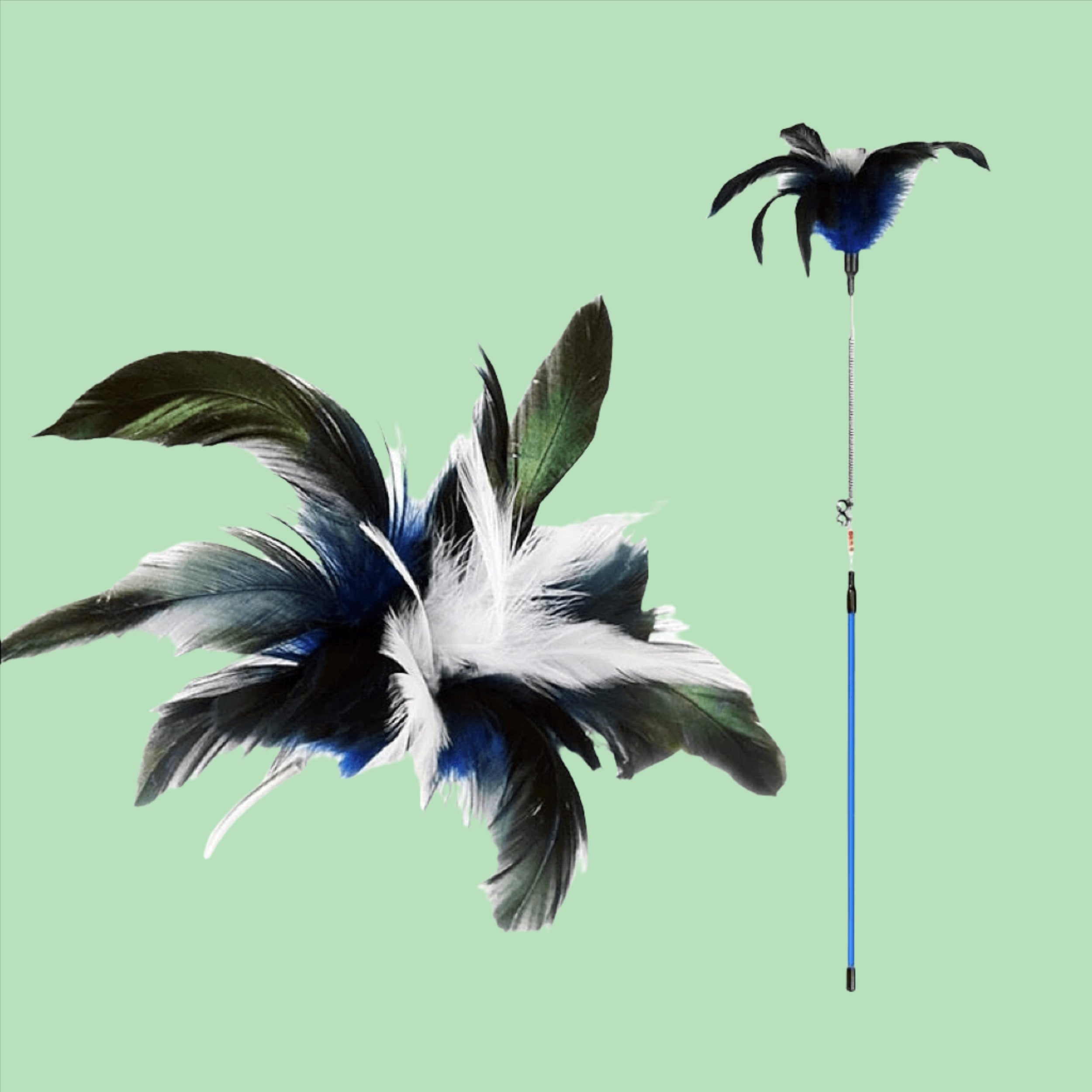 Yoshino Feather Cat Toy Wand by Mother Of Bengals Wand Mother of Bengals