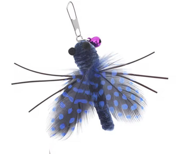 Furprize! Stormy’s Unstoppable Insect, Purple,  9 piece Feather & Cat Wand Teaser Set