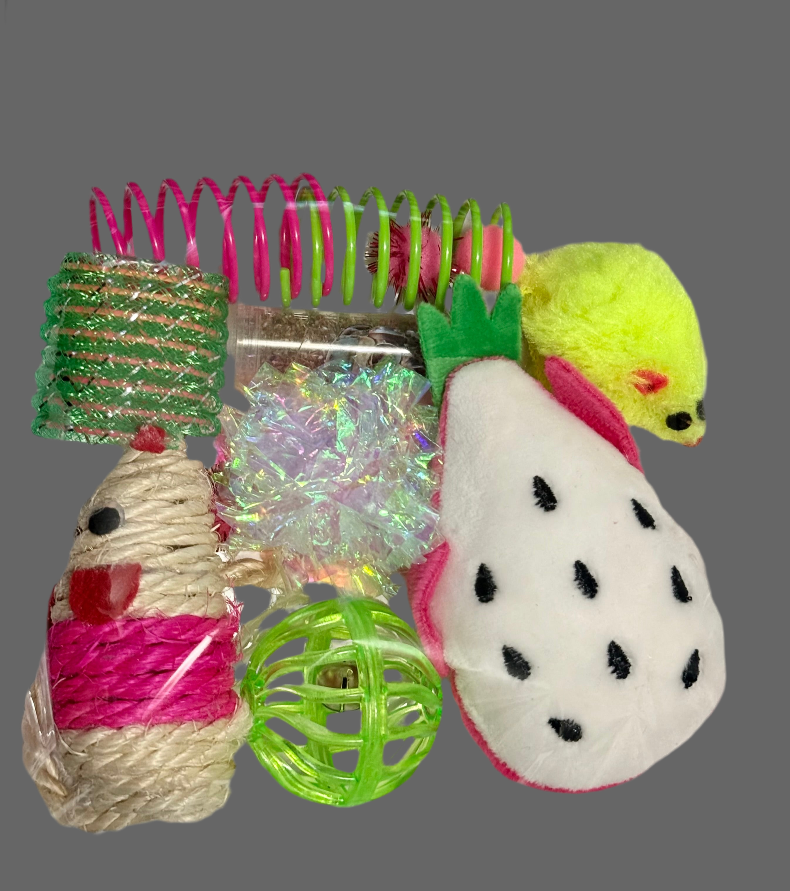 Furprize! Refreshing Dragonfruit,Assorted Catnip Infusion Toys