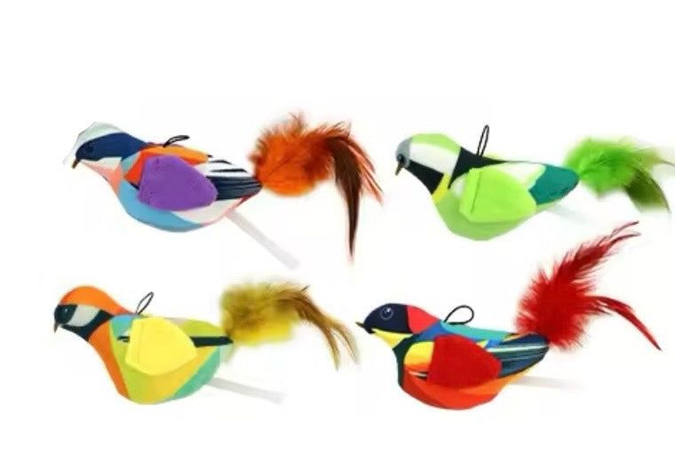 Furprize!  Interactive Chirping Bird Feather Cat Toy and Wand Refill