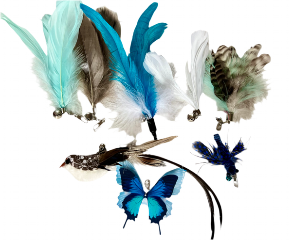 Furprize! Nature takes flight , 8 piece Cat Bird Feather & Wand Teaser Set