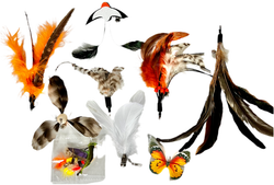 Furprize! Natures Variety , 12 piece Cat Bird Feather & Wand Teaser Set