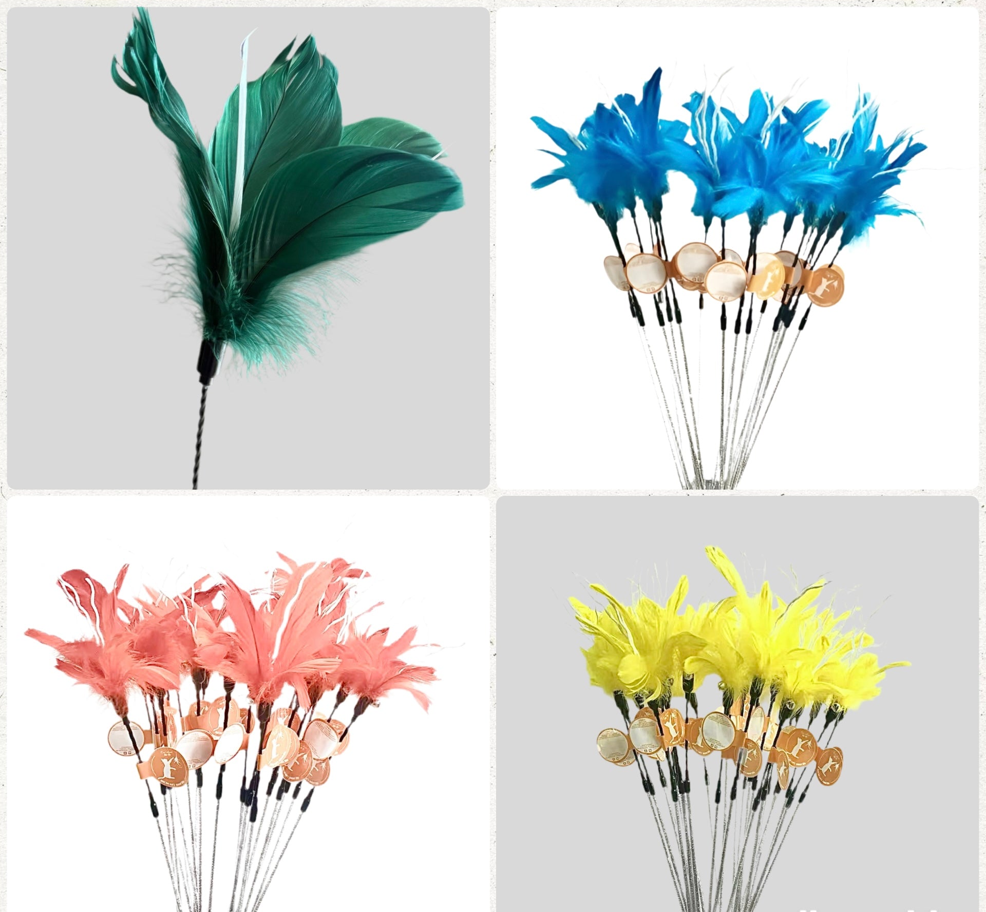 FurPrize! Spring flowers,💐 Feather Cat Toy Teaser Wand