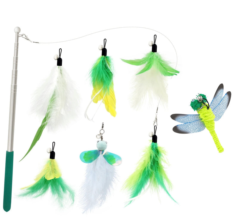 FurPrize!  Lucky 🍀  7 piece Feather & Cat Wand Teaser Set