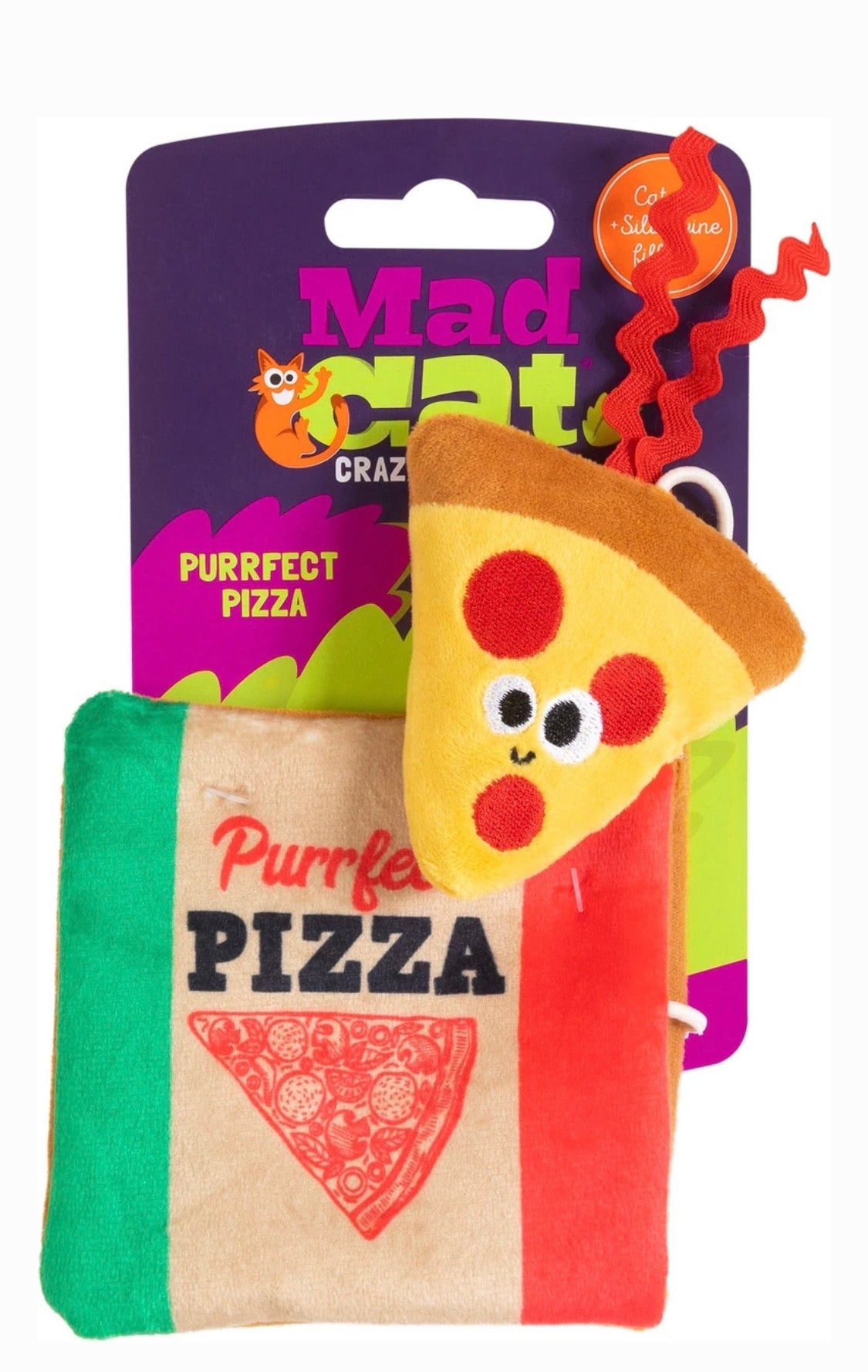 Mad Cat Purrfect Pizza Cat Toy with Catnip