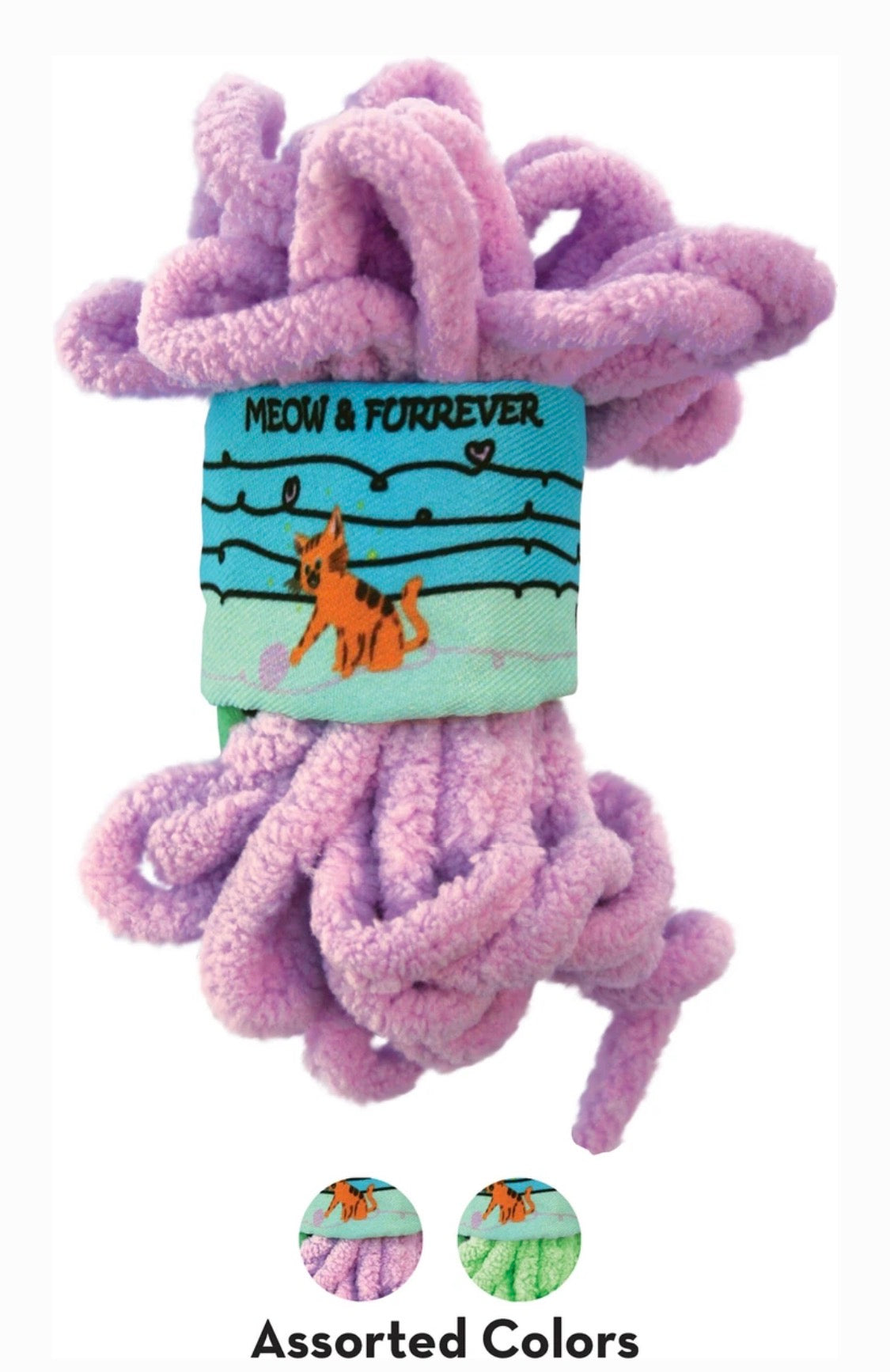 KONG Pull-A-Partz Yarnz Assorted Plush Cat Toy with Catnip