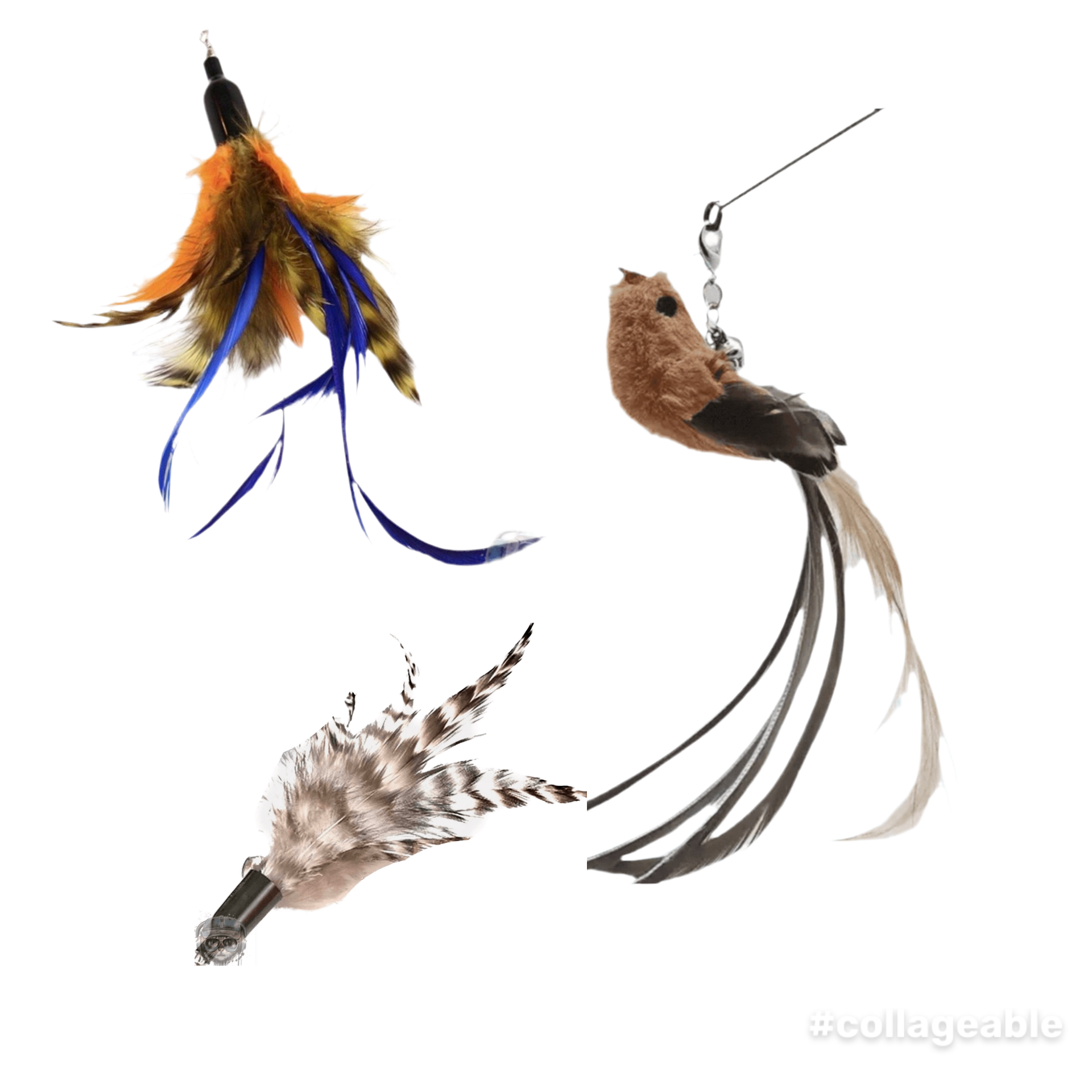 Furprize! Native Bird, 3 piece Feather Wand Teaser Refill Set