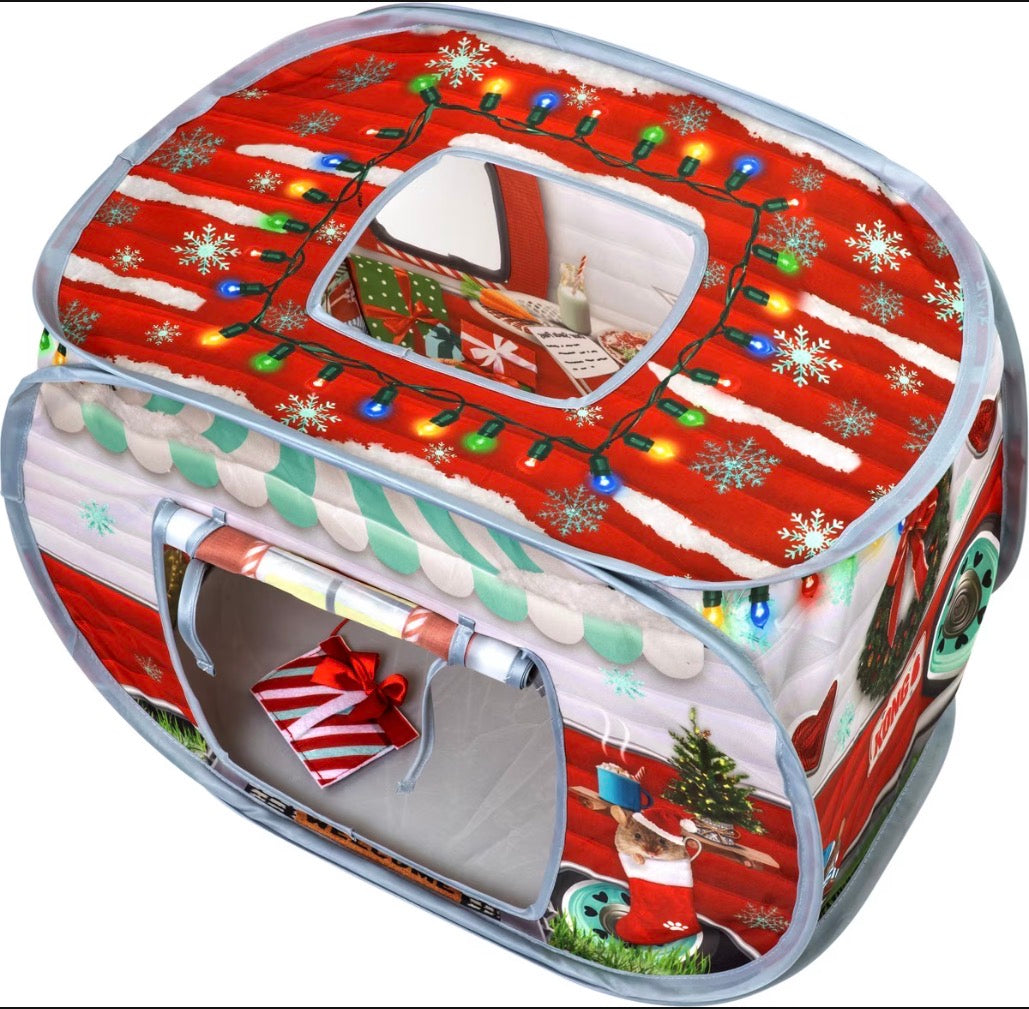 KONG Holiday Play Spaces Bungalow Gingerbread Tunnel Cat Toy