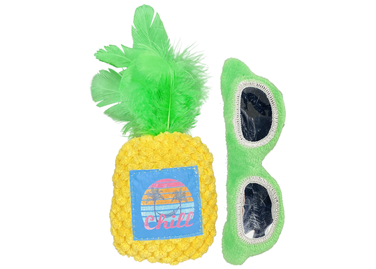 Margaritaville® Pineapple and Sunglasses 2pk Cat Toy