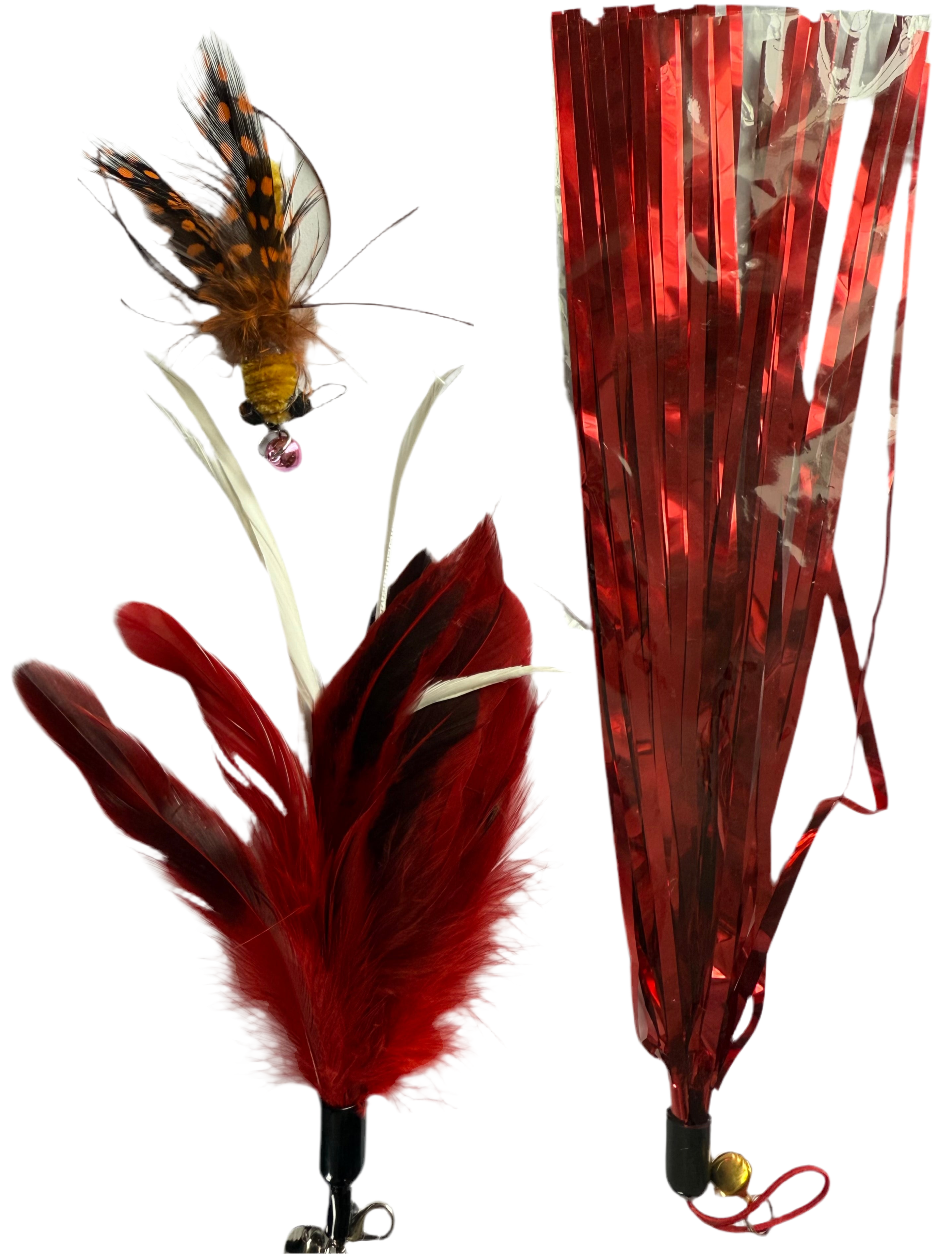 FurPrize! Koi Garden, Red, 6 piece Feather Refill Teaser Set