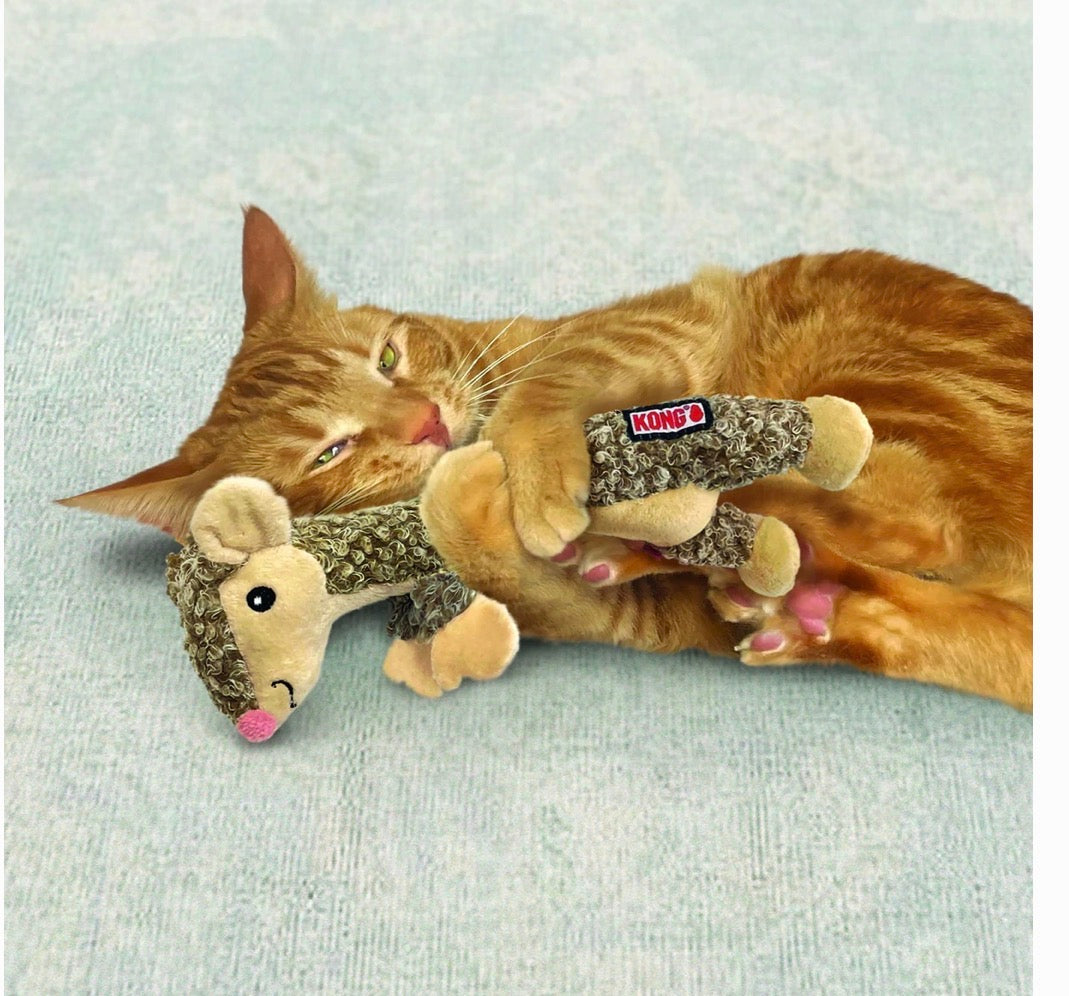 KONG Cat Luvs Mouse Plush Cat Toy with Catnip, Tan