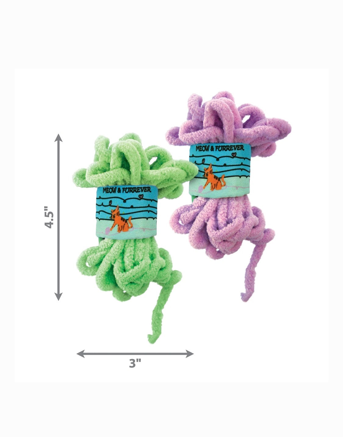 KONG Pull-A-Partz Yarnz Assorted Plush Cat Toy with Catnip