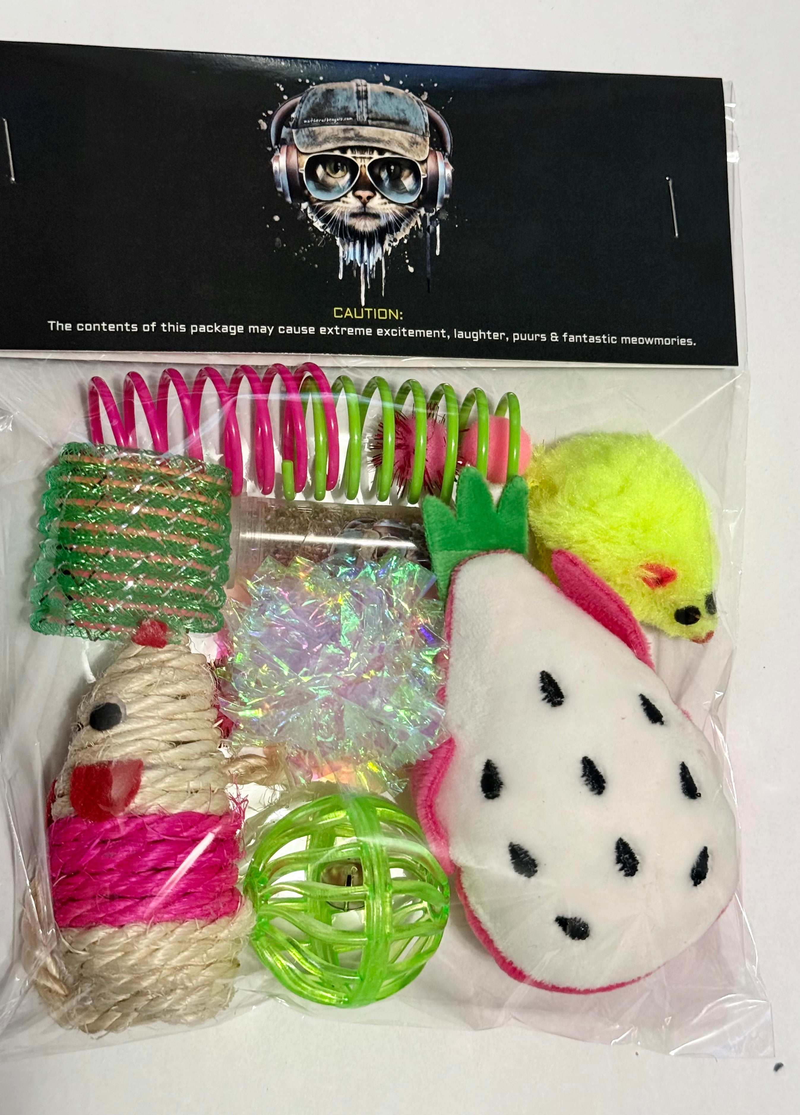 Furprize! Refreshing Dragonfruit,Assorted Catnip Infusion Toys