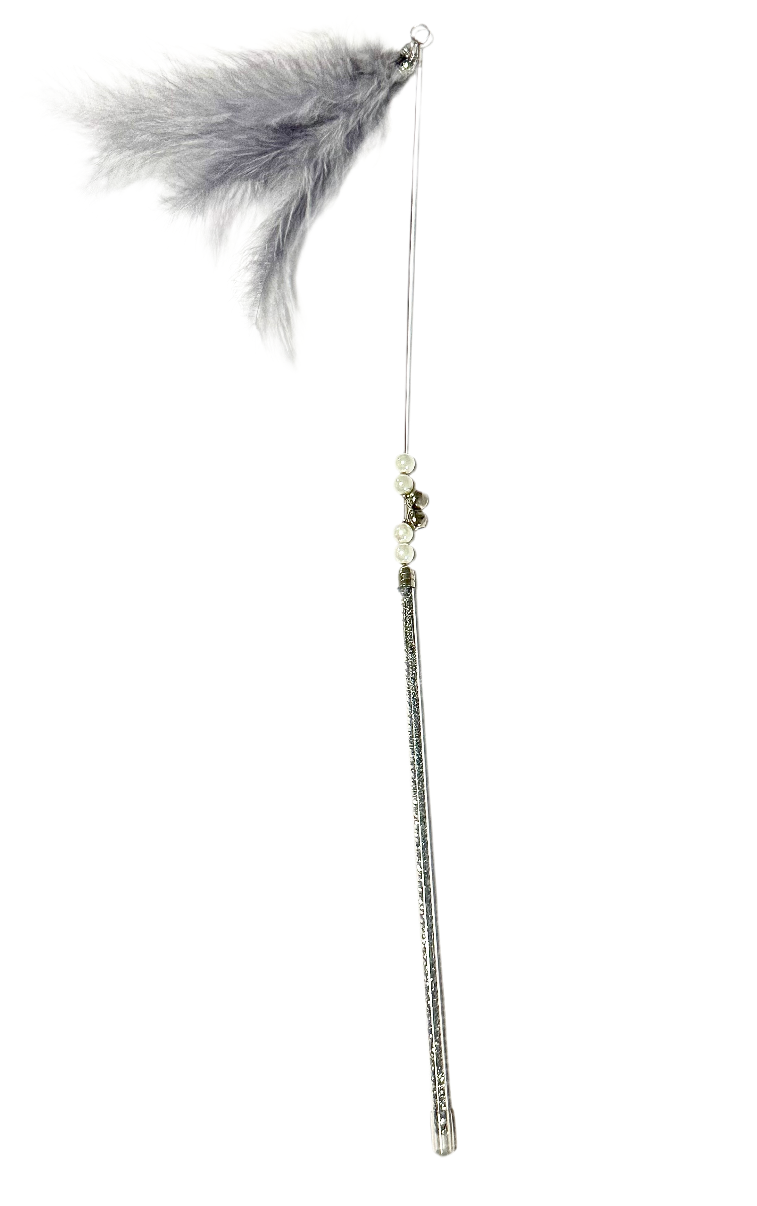 FurPrize!Glitz and Glam Kitty Pearl & Feather Cat Toy Wand