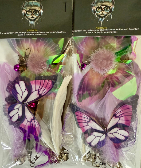 FurPrize!  Purple Butterfly Garden, 7 piece Feather Refill Teaser Set