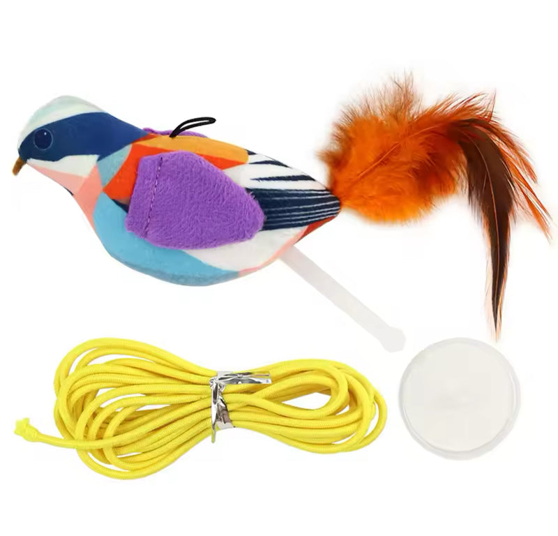 Furprize!  Interactive Chirping Bird Feather Cat Toy