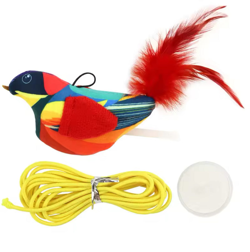 Furprize!  Interactive Chirping Bird Feather Cat Toy