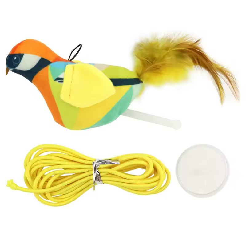 Furprize!  Interactive Chirping Bird Feather Cat Toy