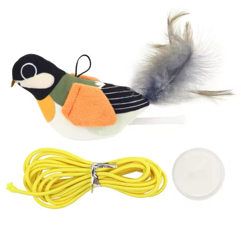 Furprize!  Interactive Chirping Bird Feather Cat Toy