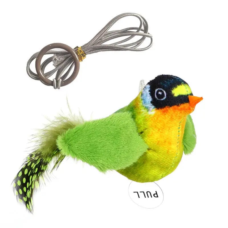 Furprize! Interactive Chirping Bird Feather Cat Toy and refill