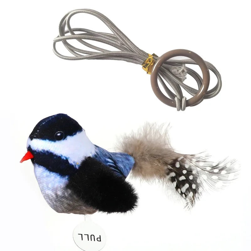 Furprize! Interactive Chirping Bird Feather Cat Toy and refill