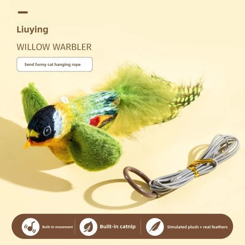 Furprize! Interactive Chirping Bird Feather Cat Toy and refill