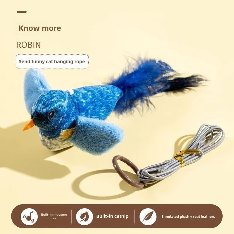 Furprize! Interactive Chirping Bird Feather Cat Toy and refill