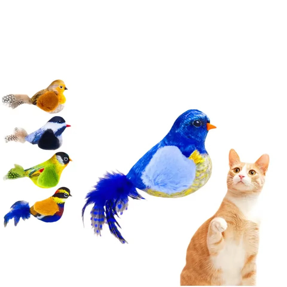 Furprize! Interactive Chirping Bird Feather Cat Toy and refill