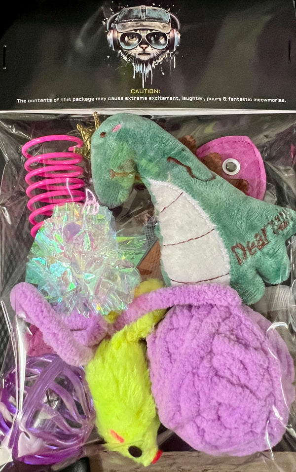 Furprize! Fluffy Green Dinosaur , Assorted Catnip Infusion Toys Cat Toy FurPrize! 