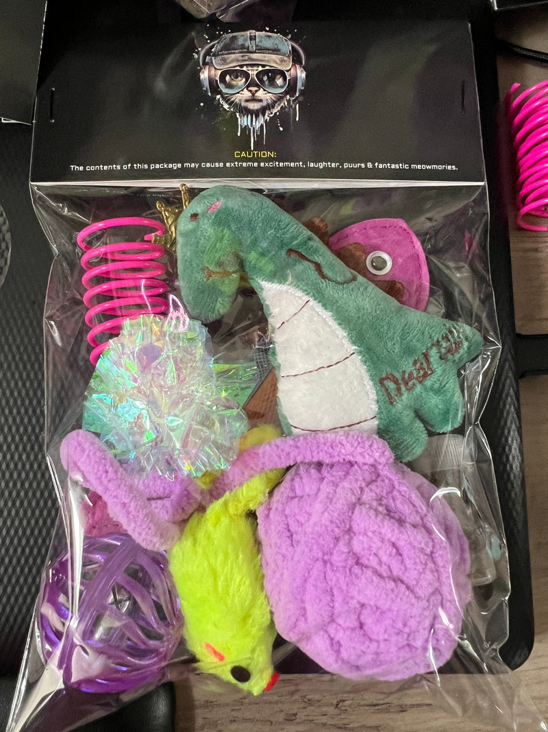 Furprize! Fluffy Green Dinosaur , Assorted Catnip Infusion Toys Cat Toy FurPrize! 