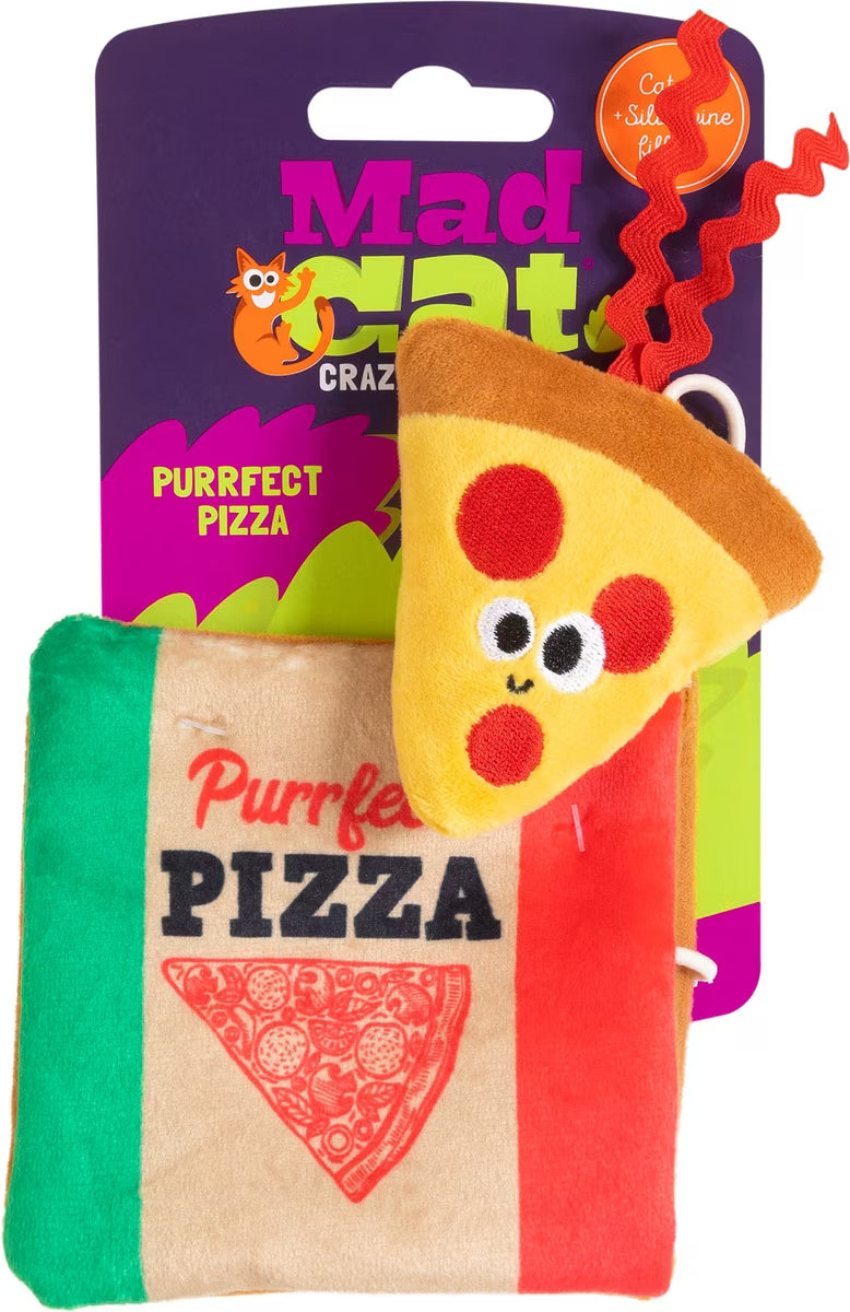 Mad Cat Purrfect Pizza Cat Toy with Catnip