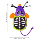 KONG Halloween Refillables Skeleton Mouse Cat Toy with Catnip, Purple