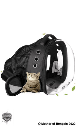 FurPrize! Expandable Cat Bubble Backpack 🗨️ Cat Backpack FurPrize! Black/black 