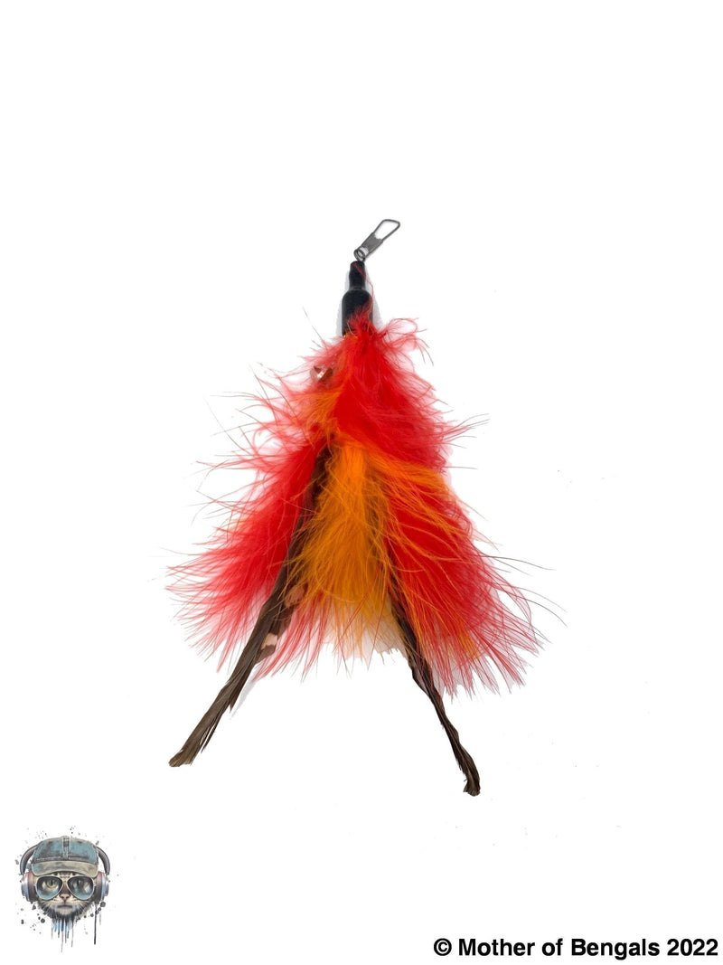 FurPrize! Fluffy Wow Pow Cat Wand Feather Refill Cat Wand Refill FurPrize! Red orange 
