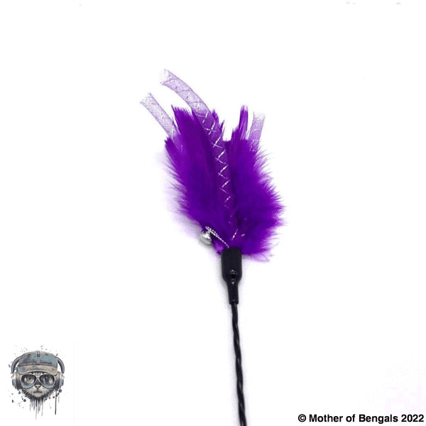 FurPrize! Get your Swirl on, Feather Cat Wand Teaser Wand FurPrize! Purple 