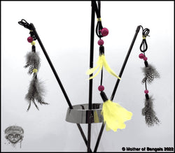FurPrize! Jingle Jam Spotted Cat Wand Teaser 🔔 Wand FurPrize! Spotted Feather and Pink Bells/Beads 