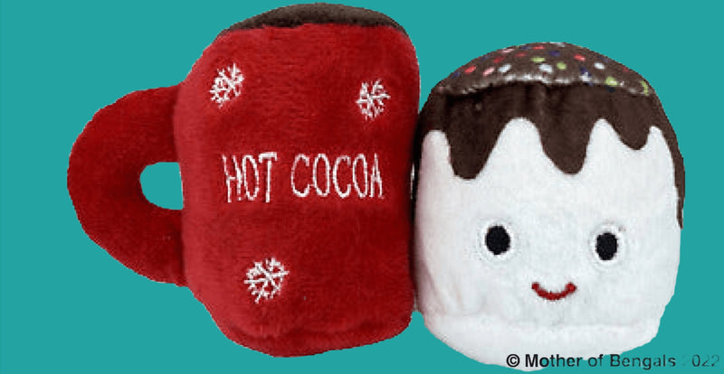 Hot Cocoa and Marshmallow Holiday Cat Toy Cat Toy Multipet International Red 