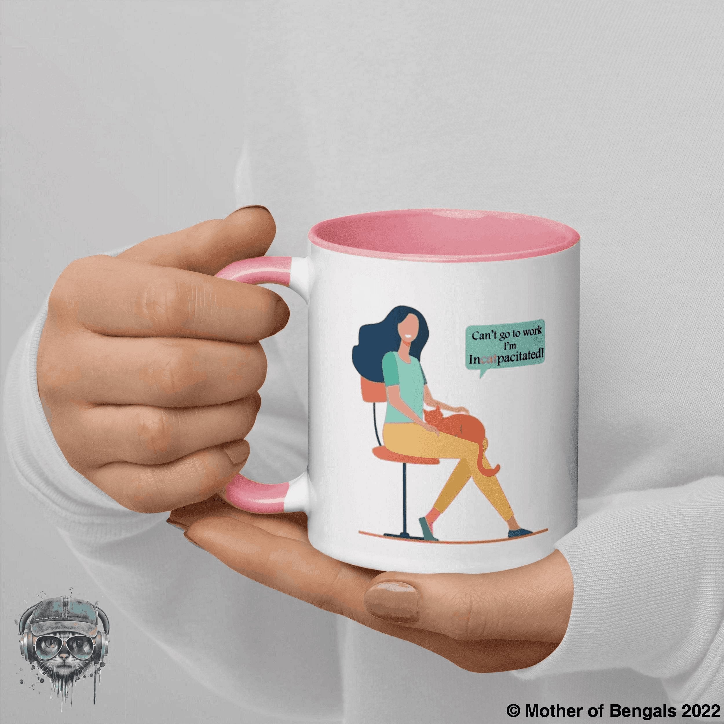 Incatpacitated Cat Mug Mugs FurPrize! Pink 