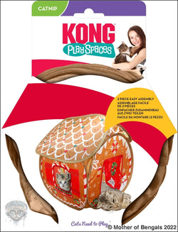 Kong Play Spaces Holiday Gingerbread Cat House Cat Toy Kong 