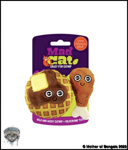 Mad Cat® Chicken and Waffles Twin Pack CAT TOY w/Catnip Cat Toy Mad Cat 